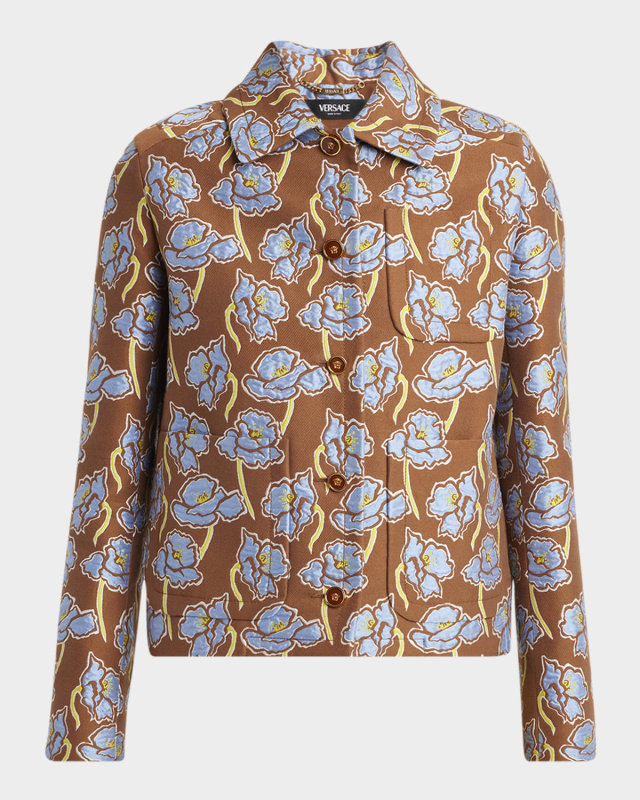 Poppies Jacquard Informal Cloque Jacket
